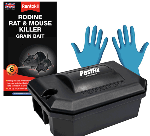 Rat eradication kit grain bait